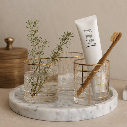 Marble Vanity Organizer Set
